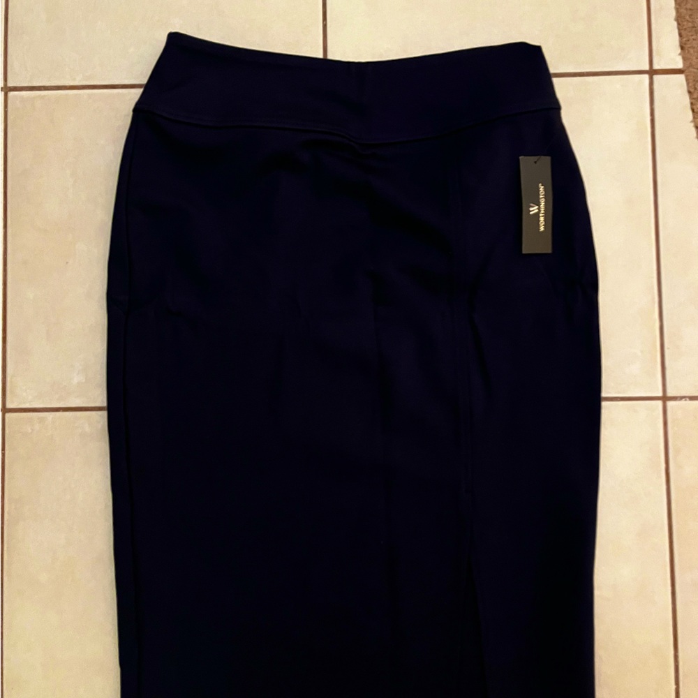Worthington Williamsburg Navy Skirt (stretchy, business suit skirt!) NWT